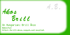 akos brill business card
