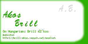 akos brill business card